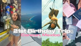 My 21st Birthday Trip to Cancun Mexico 🇲🇽  Girls Trip  Yatch Cenotes ATVs Zipline amp More [upl. by Heeley]