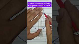 construction of equilateral triangle inside the circle construction compass [upl. by Dj]