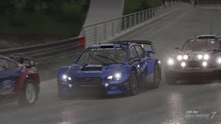 PlayStation 5 Pro  Gran Turismo 7  RT mode rain gameplay [upl. by Nwadahs]