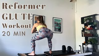 20 Min Pilates REFORMER Workout  GLUTES [upl. by Dorelle]