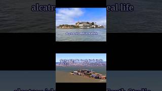 alcatraz island in real life VS alcatraz island in Google Earth Studio alcatraz shorts [upl. by Latouche43]