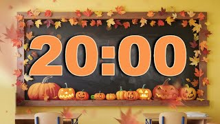 20 Minute October Classroom Countdown Timer with Classical Music amp Falling Leaves 🍂 [upl. by Ahsiri]