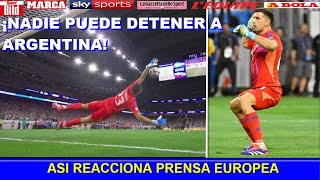 🔥 ASI REACCIONA PRENSA EUROPEA a ATAJADAS de DIBU MARTINEZ ARGENTINA vs ECUADOR COPA AMERICA 2024 [upl. by Leach]