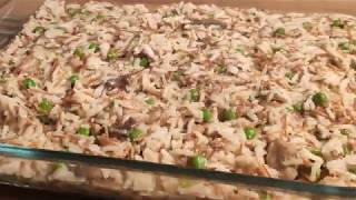 Riz aux champignons et petits pois Cuisine Maliya روز بالجلبانة والشعرية روعة [upl. by Kernan]