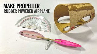 Make Propeller Rubber Powered Airplane Easy [upl. by Nywnorb693]