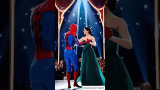 Spider Man and Beauty Perform dance on AGT amzingshorts [upl. by Ahsemed177]