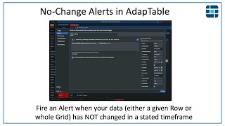 No Change Alerts in AdapTable [upl. by Ailegna797]