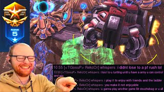 Top 5 Grandmaster Protoss Gets REALLY Salty vs Planetary Rush [upl. by Aitahs]