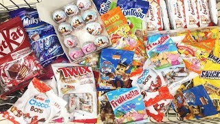 A Lot Of Candy 2018 NEW 51 ASMR  АСМР Киндер Сюрпризы Маша и Медведь конфеты Щенячий патруль [upl. by Atinrehs617]