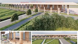 3D Rendering  Belagavi Airport New Terminal Building [upl. by Anilem]