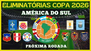 TABELA DAS ELIMINATÓRIAS PARA COPA 2026  AMÉRICA DO SUL JOGOS DA PRÓXIMA RODADAtabelafutebol [upl. by Ellehcsar]