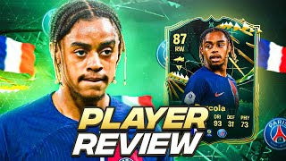 5⭐5⭐ 87 EVOLUTIONS BARCOLA PLAYER REVIEW  FC 24 Ultimate Team [upl. by Eiclehc]