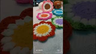 Flower Coasters Free Tutorial crochet crochetlove crochetideas crochetpattern crochettutorial [upl. by Nasaj742]