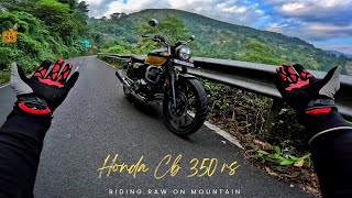 Honda CB350 RS Pure Raw Exhaust Sound Ride  Riding On Mountain  NH55 Darjeeling [upl. by Akinam]