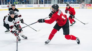 Highlights from Canada vs U SPORTS allstars at National Junior Team selection camp Game 1 [upl. by Sirtemed]