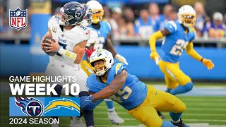 Tennessee Titans vs Los Angeles Chargers  2024 Week 10 Game Highlights [upl. by Yekcir]