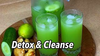 Cucumber Ginger amp Lime Juice Detox amp Cleanse 🥒reduce belly fat [upl. by Areem641]