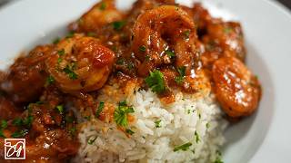 Smothered Okra and Shrimp Recipe  Soul Food Sunday [upl. by Leorsiy]