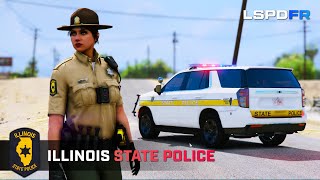 Illinois State Police  Crazy Pursuits  GTA5 LSPDFR [upl. by Einahpts]