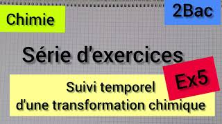 suivi temporel dune transformation chimique par mesure de conductance  2Bacex5 الثانية بكالوريا [upl. by Willy5]