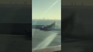 Motorcycle explodes on the Howard Franklin Bridge [upl. by Akiner]