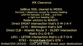 REAL ATC New York  JFK KJFK Clearance Delivery [upl. by Bonilla828]