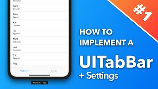 How To Implement A TabBar [upl. by Htezzil855]