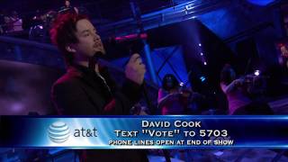 Top 3 Night  David Cook  I Dont Wanna Miss a Thing [upl. by Strohben]