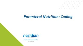 Parenteral Nutrition Coding [upl. by Alphonso188]