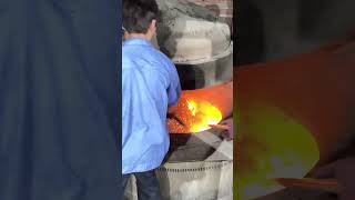 The collected waste zinc is cast into zinc alloy ingot by melting zinc furnace [upl. by Novia415]