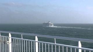 Brittany Ferries Pont Aven Passing MV Armorique At Roscoff Finistère Brittany France [upl. by Weksler854]