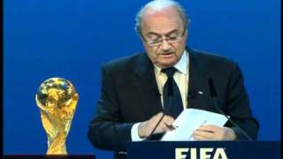 FIFA Announces Russia Qatar as World Cup Hosts for 2018 2022 Full Presentation [upl. by Zacharie]