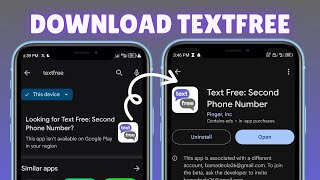 How to Download TextFree on Your Device Free Texting amp Calling App [upl. by Alleirbag280]