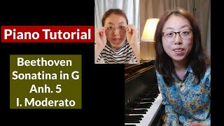 Piano QampA  TutorialBeethoven Sonatina in G Anh5 I Moderato [upl. by Hamil]