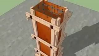 How to fix formwork for column at site [upl. by Tinor478]