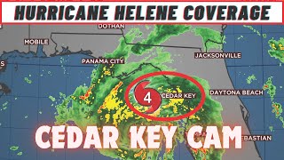 Archive  Hurricane Helene Coverage at Cedar Key Cam Florida [upl. by Philbin535]