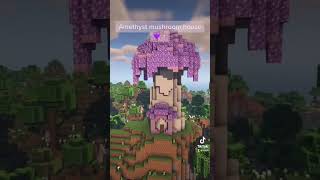 Minecraft Amethyst mushroom house 💜✨ gaming minecraftbuilding minecraftshorts trending [upl. by Ojeibbob312]