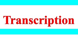 Transcription Molecular Basis Of Inheritance [upl. by Etem901]