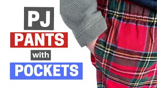 DIY Pajama Pants With Pockets [upl. by Natanoy907]