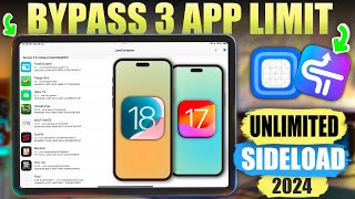 Sideload Unlimited IPA on iOS 17 amp 18  Remove 3 App Limit [upl. by Asecnarf103]