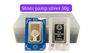 MmtcPamp silver bar 50g 9999 [upl. by Leahcimdivad]