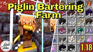 Simple Piglin Bartering Farm Tutorial  Minecraft 117118  Easy amp Fast [upl. by Viridis]