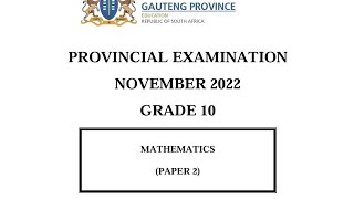 Grade 10 Maths P2 November 2022 Question 23 [upl. by Peoples]