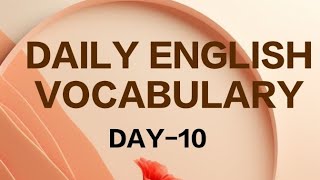 DAILY ENGLISH VOCABULARY FOR ALL COMPETITIVE EXAMS yoursudhaakar [upl. by Aretha148]