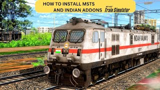 HOW TO INSTALL MSTS WITH INDIAN ADDONS  PART 1 INDIAN TRAIN SIMULATOR IN PC  MSTS  OPEN RAILS [upl. by Etty]