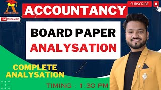 12th Class Accountancy Paper Analysation  Paper Analysis 2024 CBSE Board [upl. by Annahs]