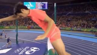 Athlete Suffers Unfortunate Dick Accident During Olympic Pole Vault At Rio 2016 [upl. by Goodhen]