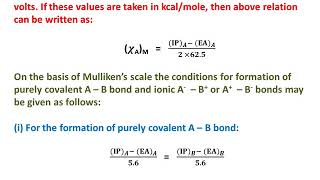 Mulliken’s Scale of Electronegativity [upl. by Norrab]