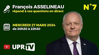 François Asselineau répond en direct à vos questions N°7 [upl. by Aittam]