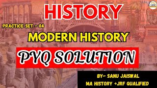 Modern History PYQ Practice with Sanu Jaiswal  history upsc pyq cuetpg ugcnet ugc [upl. by Zetnas947]